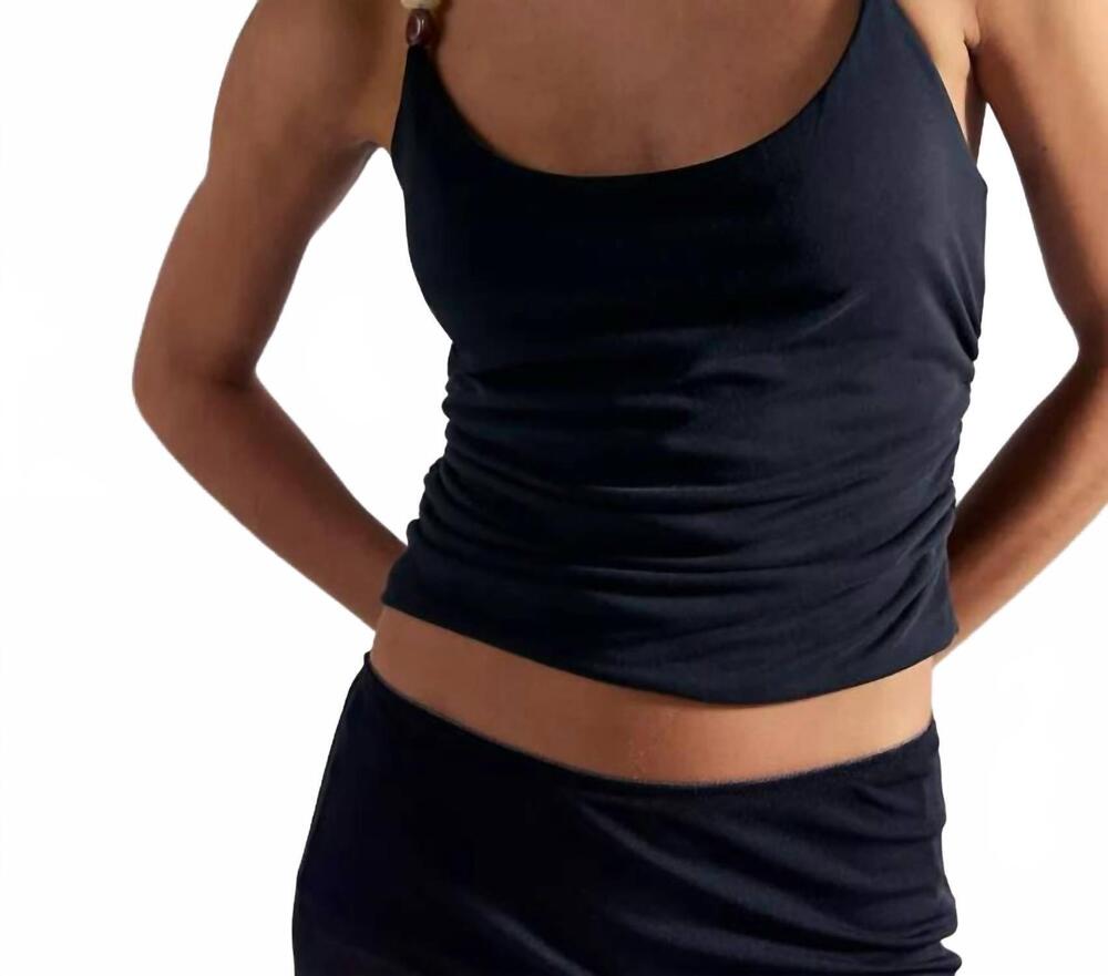 NEW FREE PEOPLE toni beaded tank top in black